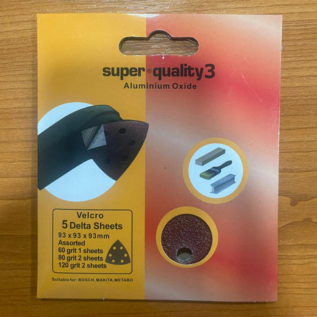 Super Quality 3 Aluminium Oxide Velcro Delta Sheet - Assorted 93x93x93mm