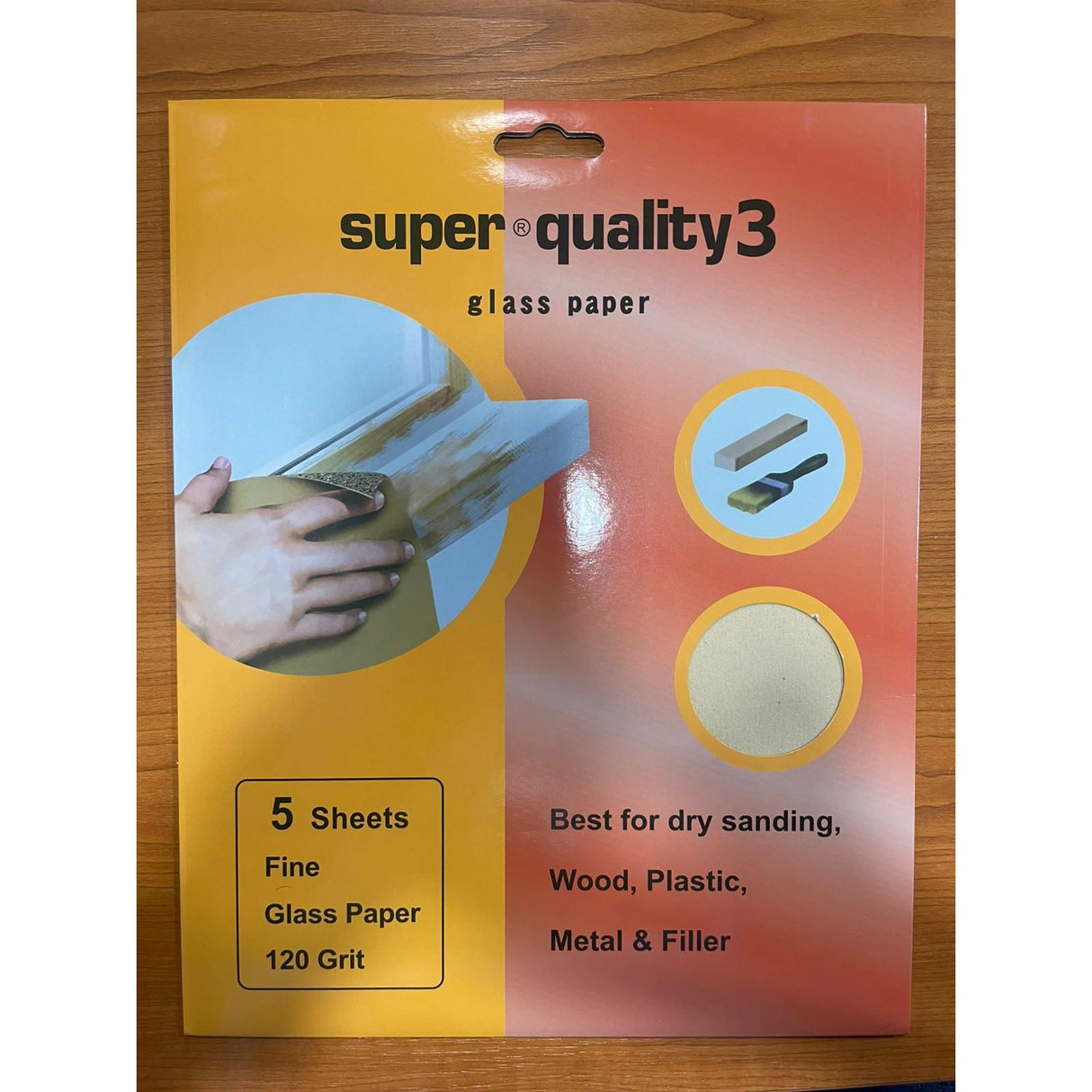 Super Quality 3 Glasspaper Sheet - Pack of 5
