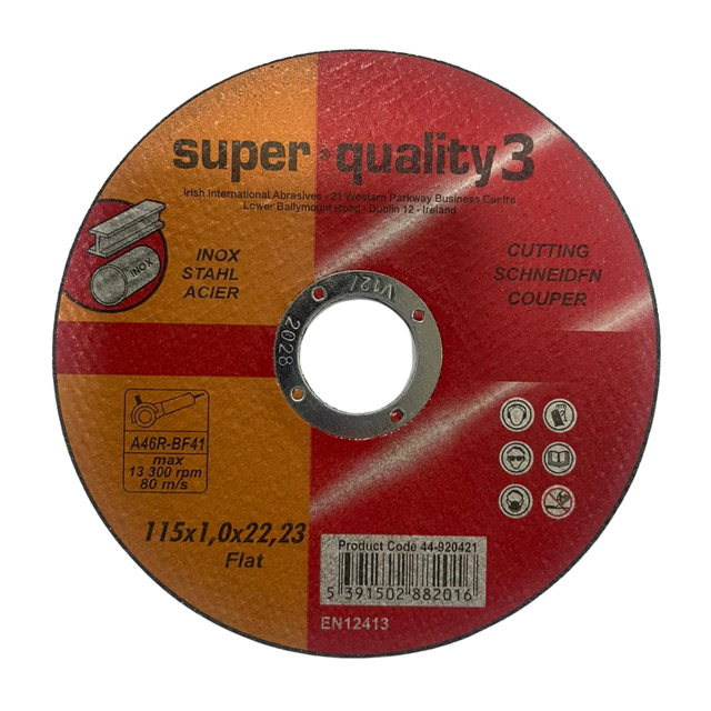 Super Quality 3 INOX Cutting Orange Disc | 4.5 inches (115mm x1mm x22mm)