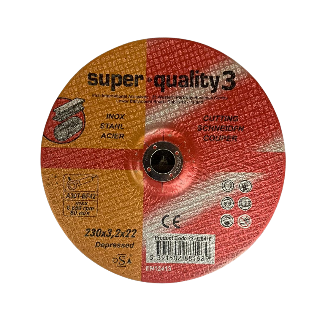 Super Quality 3 INOX Cutting Orange Disc | 9 inches (230mm x3.2mm x22mm)