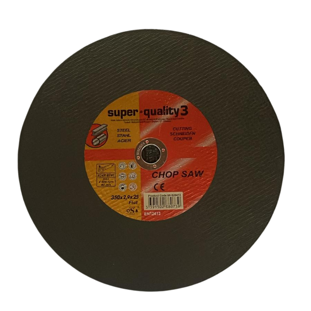 Super Quality 3 Steel Cutting Green Disc | 14 inches (350mm x 2.9mm x 25mm)