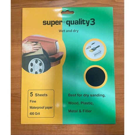 Super Quality 3 Wet and Dry Sheet - Pack of 5