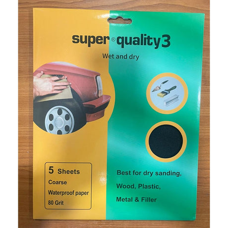 Super Quality 3 Wet and Dry Sheet - Pack of 5