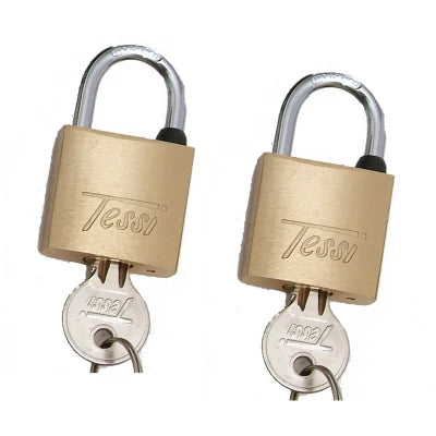 Tessi Solid Brass Padlocks Keyed Alike - 30MM | Pack of 2 