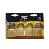 Tessi Solid Brass Padlocks Keyed Alike - 40MM | Pack of 4