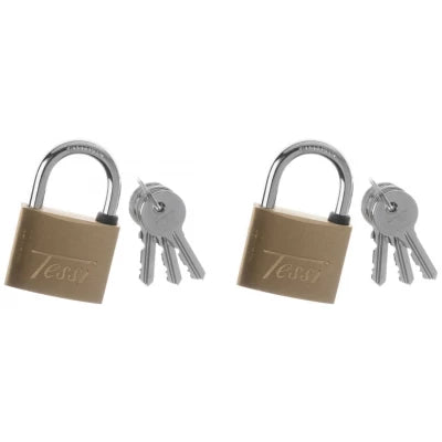 Tessi Solid Brass Padlocks Keyed Alike - 50MM | Pack of 2