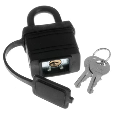 Tessi Plastic Covered Padlock - Black | 45mm