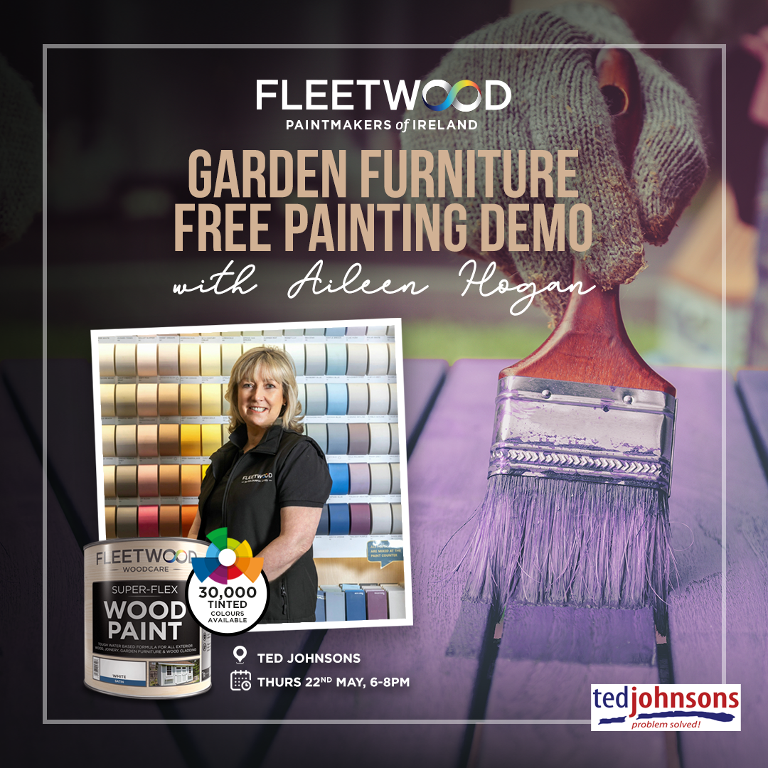 FREE Garden Furniture Painting Demo With Aileen Hogan at Ted Johnsons
