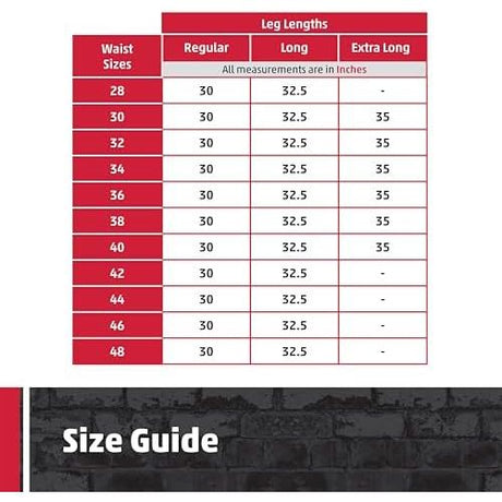 TuffStuff size chart