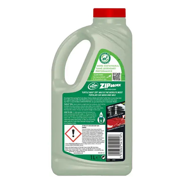 Turtle Wax Zip Wax 2 Car Wash & Wax Double Concentrate - 1 Litre