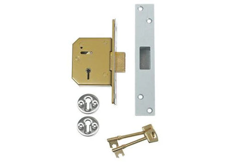Union 5 Lever Mortice Deadlock 67mm Brass Carded 