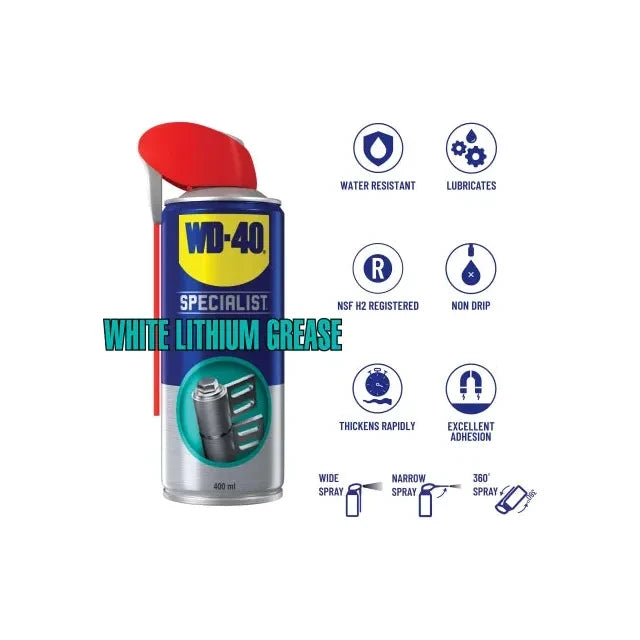 WD-40 Specialist White Lithium Grease - 400ml