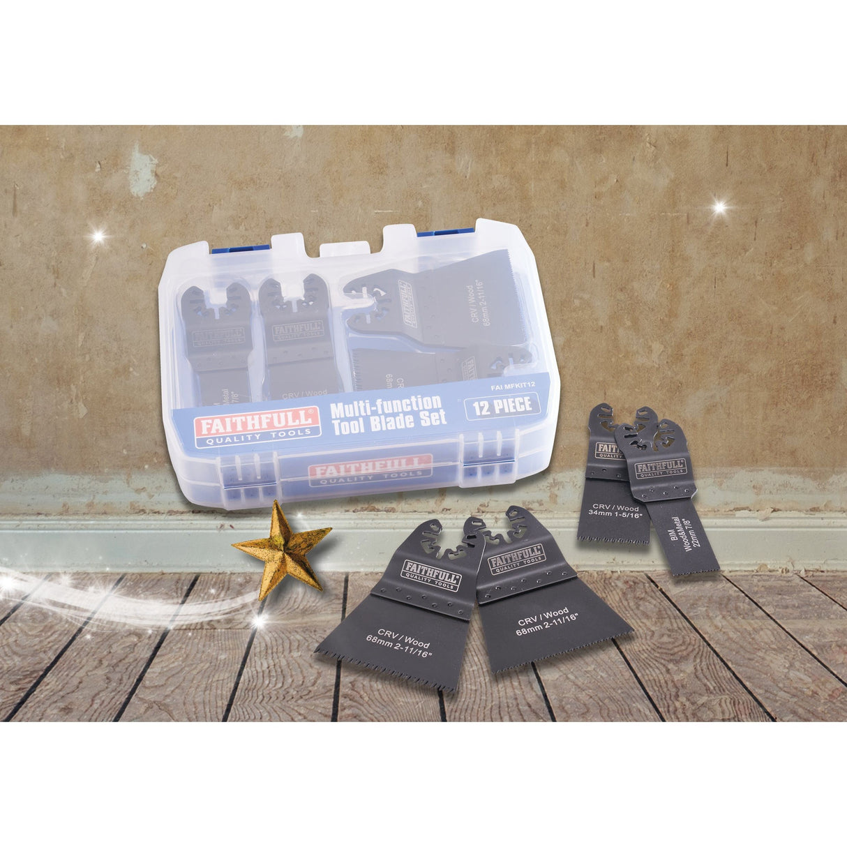 Faithfull Multi-Tool Blade Set - 12 Piece