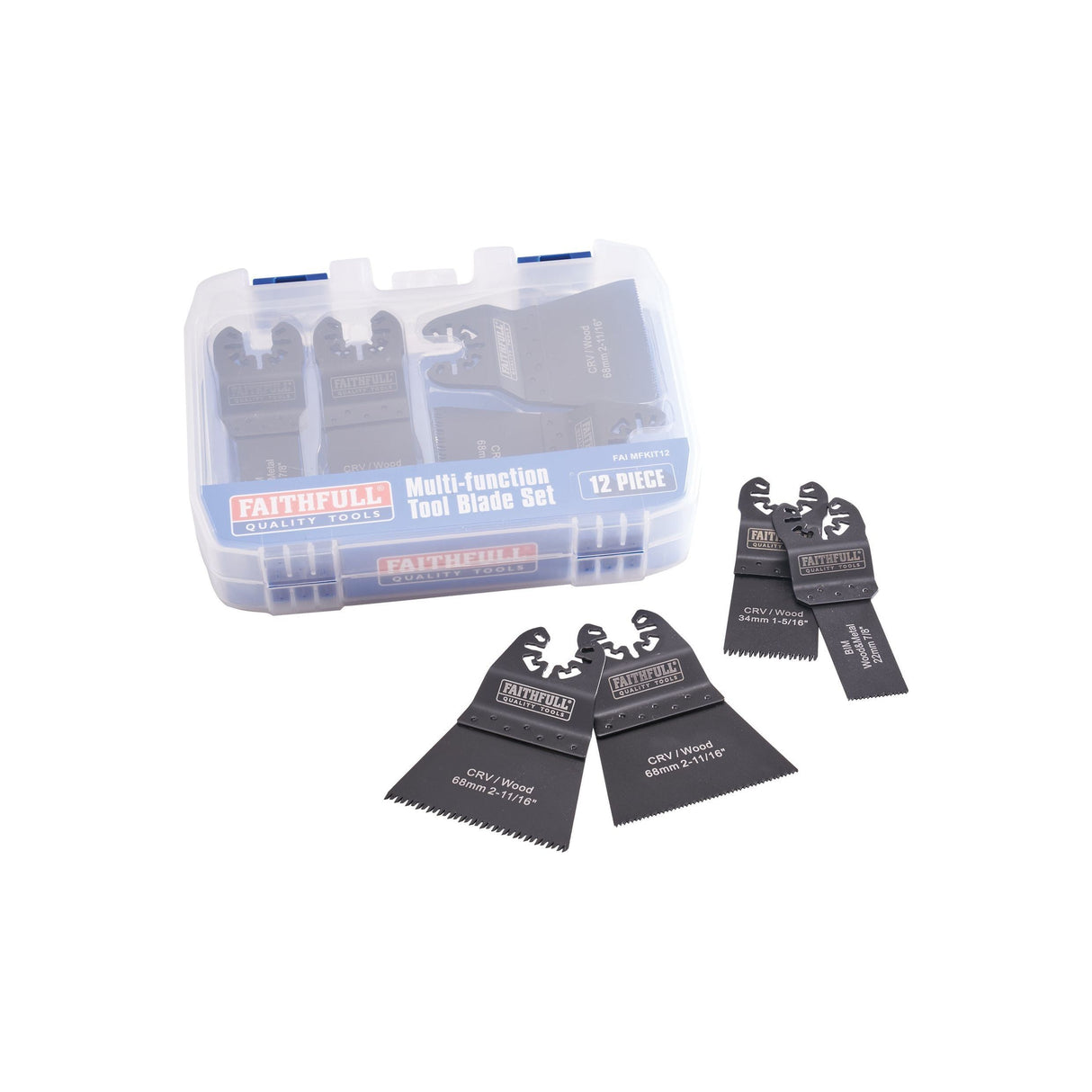 Faithfull Multi-Tool Blade Set - 12 Piece
