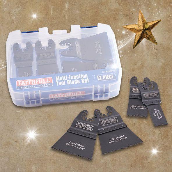 Faithfull Multi-Tool Blade Set - 12 Piece