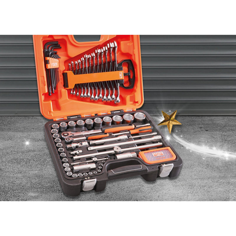 Bahco 95 Piece 1/4in and 1/2in Square Drive Socket and Mechanics Set