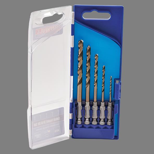 Faithfull 5 Piece Quick Change HSS Cobalt Impact Drill Bit Set