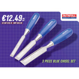 Faithfull 3 Piece Blue Chisel Set