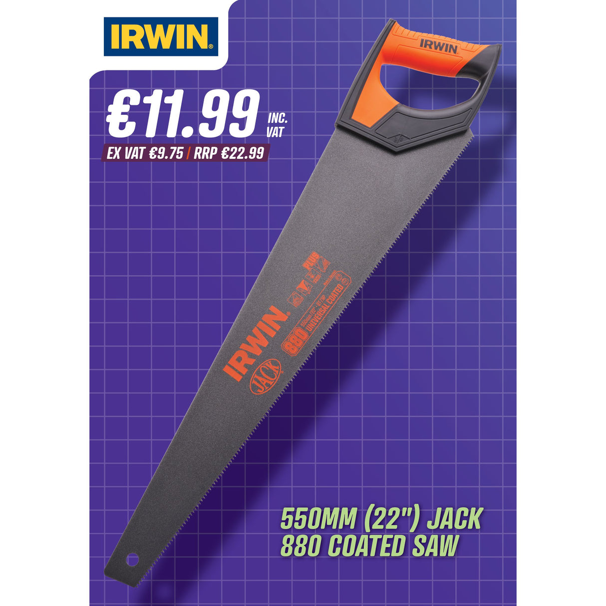 Irwin Jack 550mm (22") 880 Coated Saw