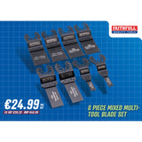 Faithfull 8 Piece Mixed Multi-Tool Blade Set