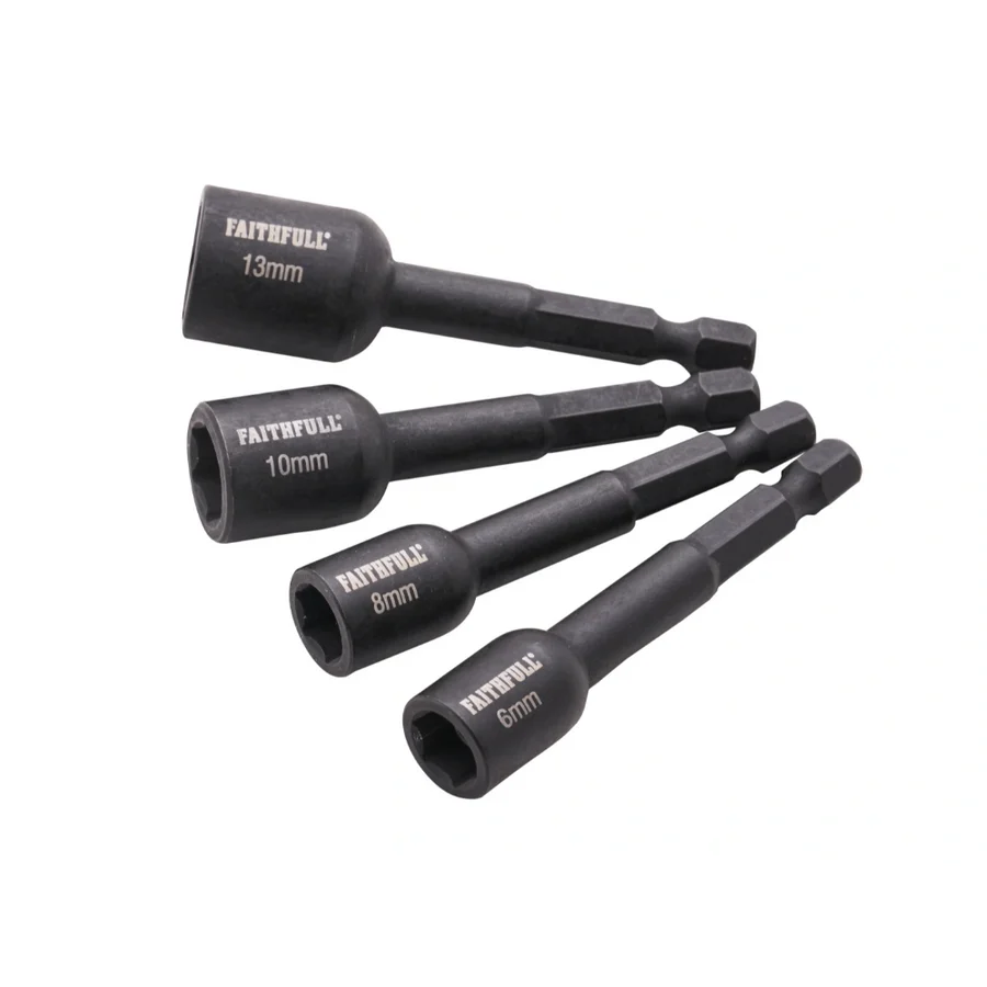 Faithfull Impact Nut Driver Set | 4 Piece