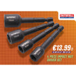 Faithfull 4 Piece Impact Nut Driver Set