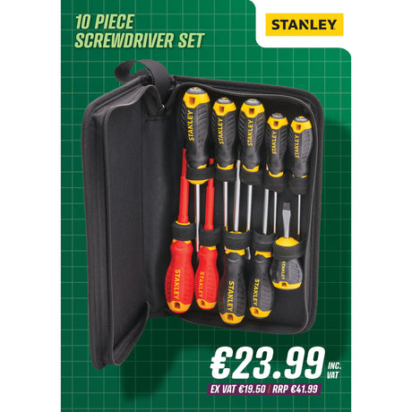 Stanley 10 Piece Screwdriver Set