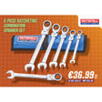 Faithfull 6 Piece Ratcheting Combination Spanner Set