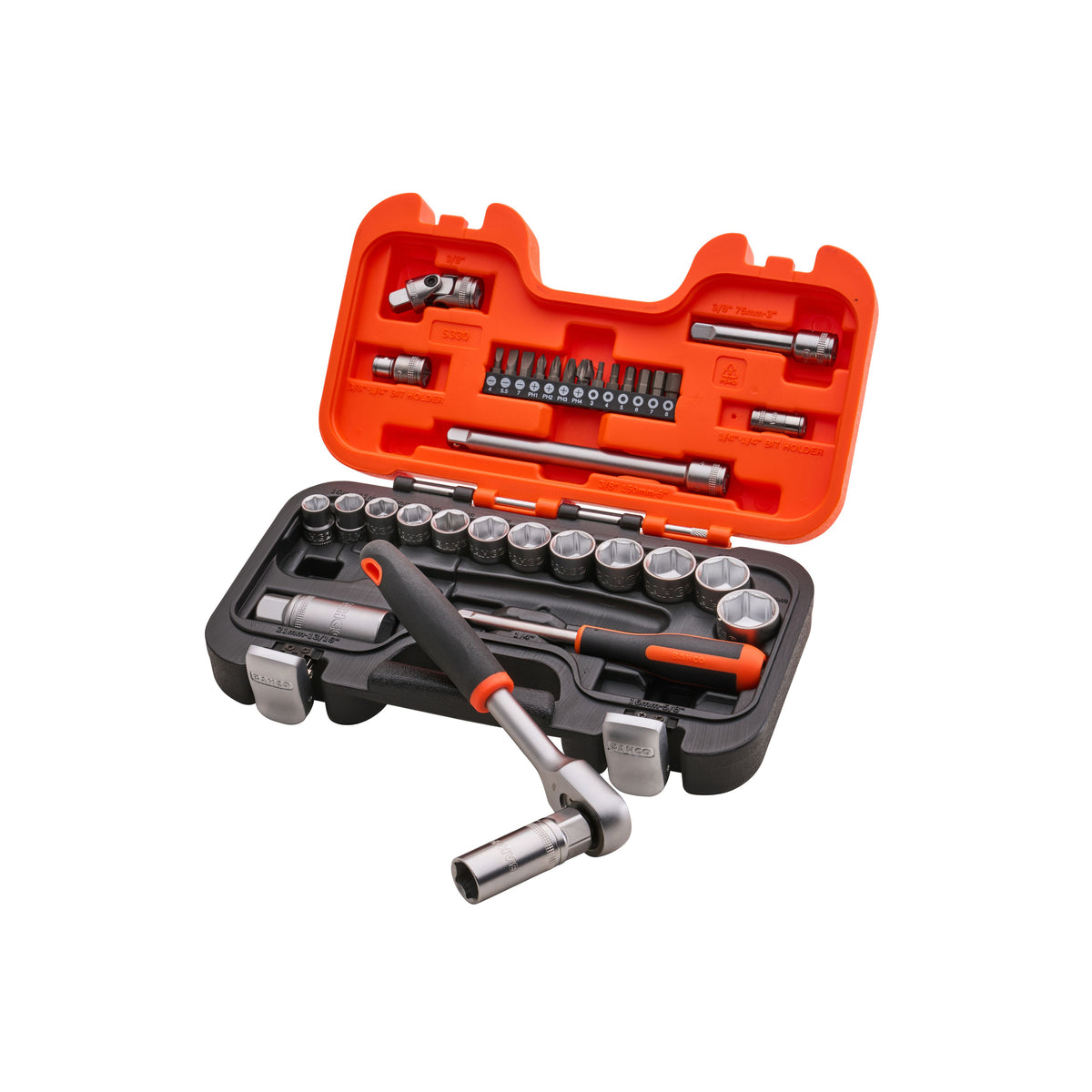 Bahco 1/4in & 3/8in Drive Socket Set | 34 Piece