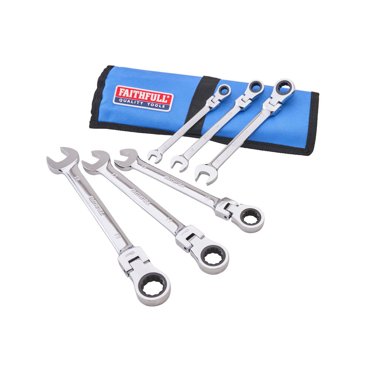 Faithfull Ratcheting Combination Spanner Set | 6 Piece