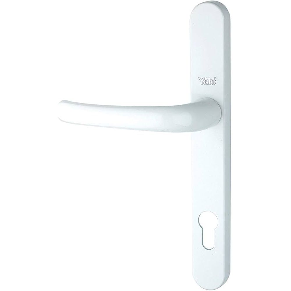 Yale Essentials Long Backplate Door Handle Chrome White