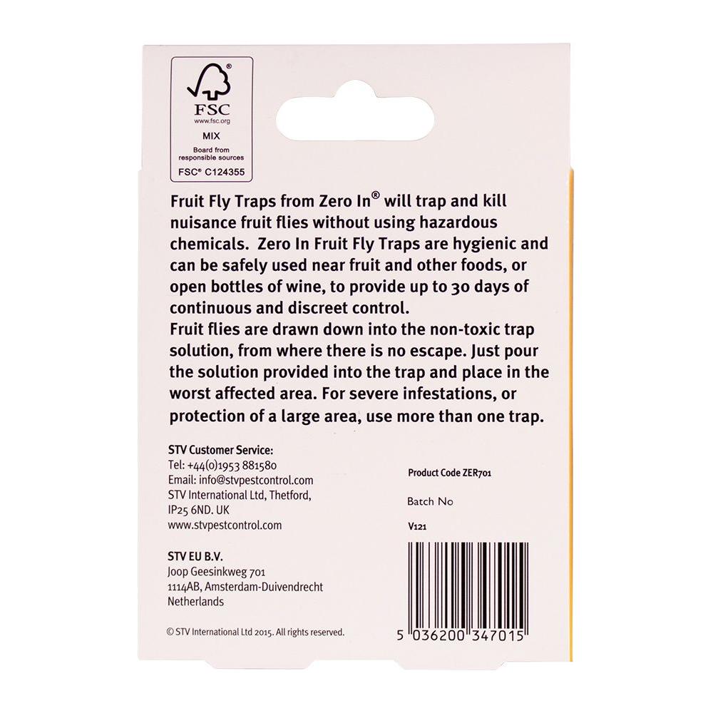 Zero In Fruit Fly Trap Refill Twin Pack