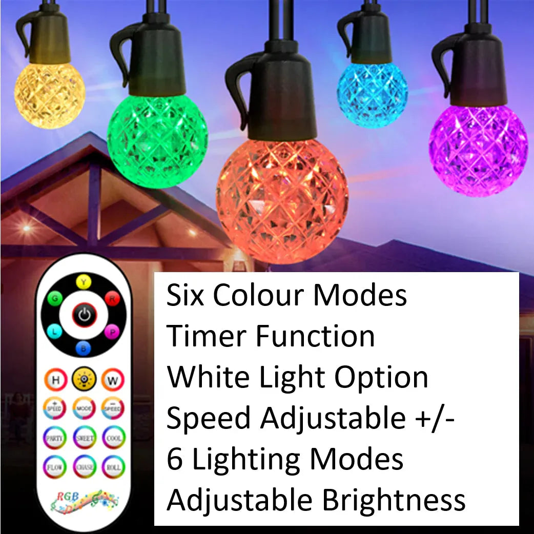Zia 15m Colour LED Garden String Lights