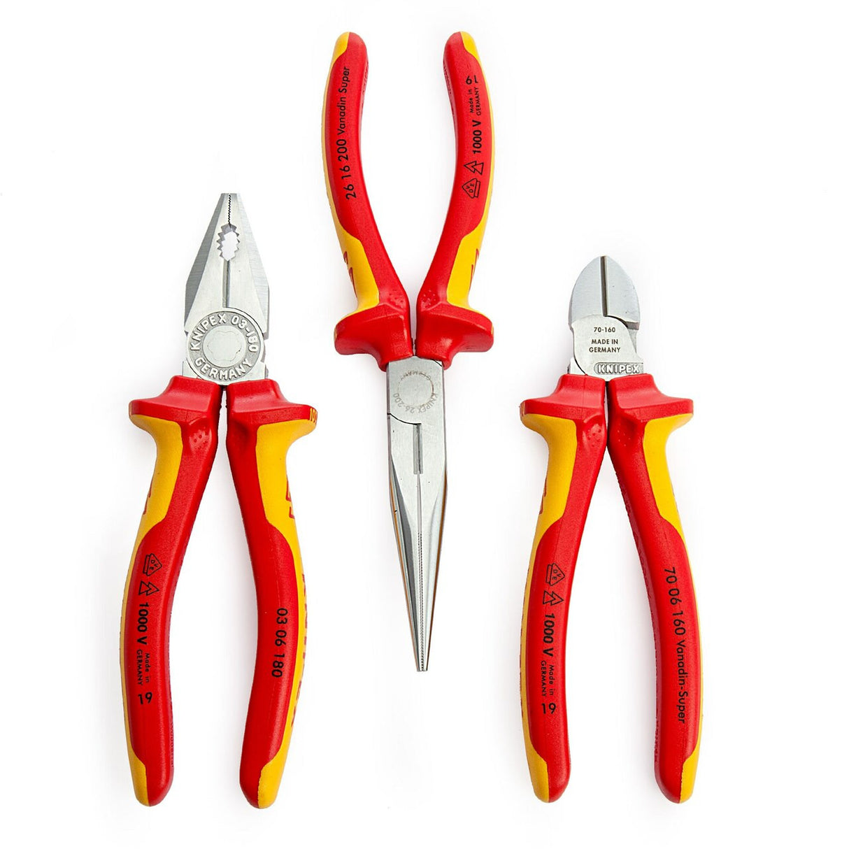 Knipex 002012 Electro VDE Plier Set | 3 piece