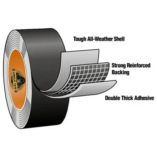 Gorilla Handy Roll | Black - 25mm x 9m