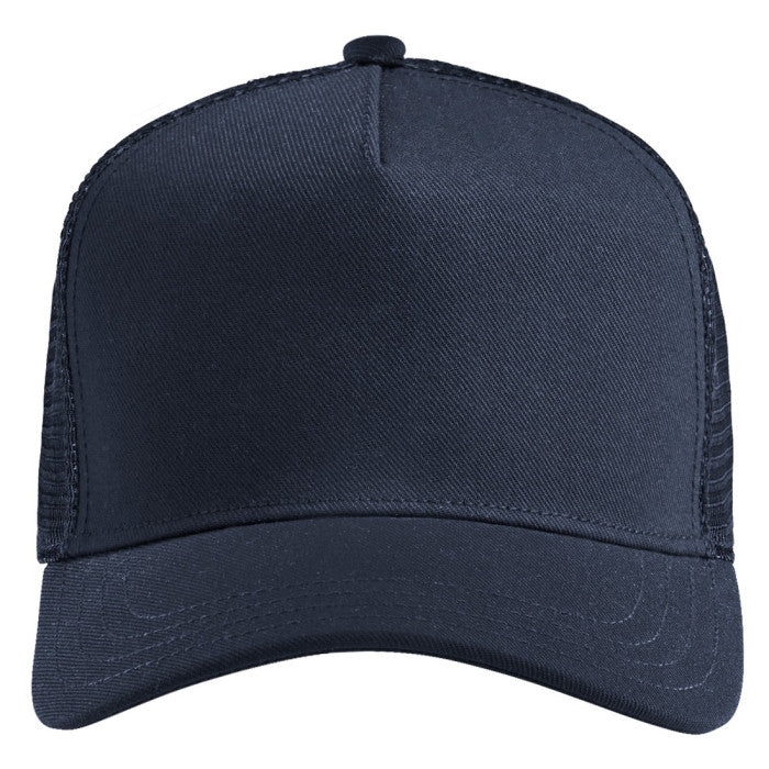 A dark navy blue trucker-style baseball cap with a structured front panel and curved brim, shown against a plain white background. Blaklader 2079 Trucker Cap | Dark Navy Blue