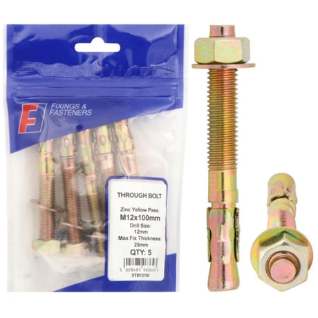 Forgefix Through Bolt M12 | Pack of 5