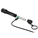 Ledlenser P3R Rechargeable LED Key Ring Torch Black 200lm