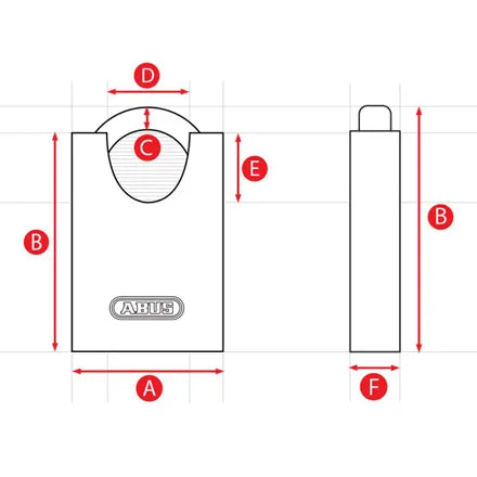 Abus Brass 65CS/40 Closed Shackle Padlock