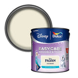 A can of Dulux Disney Frozen Ice Braid paint with the lid removed, showing the off-white/cream paint color. The can features Disney and Dulux branding, Frozen theme graphics, and is set against a plain white background.