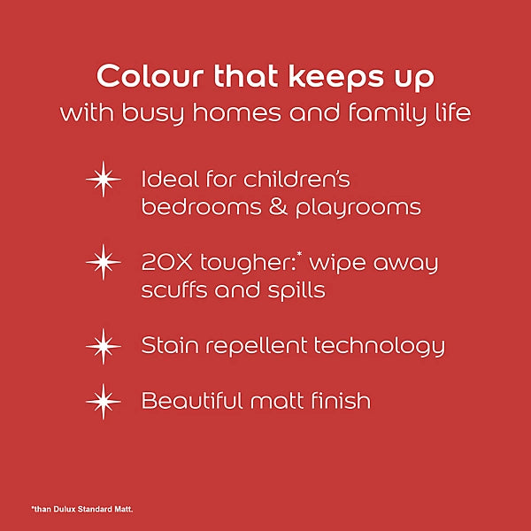Dulux Easycare Disney Marvel Spider-Man Web Slinger Red Matt Wall & Ceiling Paint | 1.25L