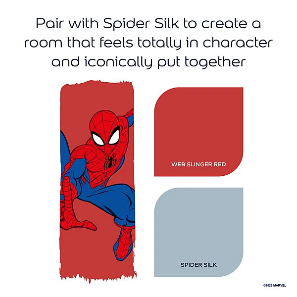 Dulux Easycare Disney Marvel Spider-Man Web Slinger Red Matt Wall & Ceiling Paint | 1.25L
