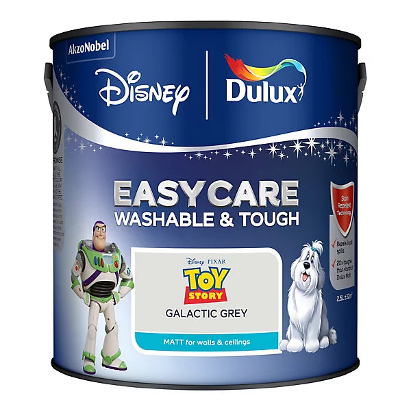 Dulux Easycare Disney Pixar Buzz Galactic Grey Matt Wall & Ceiling Paint | 2.5L