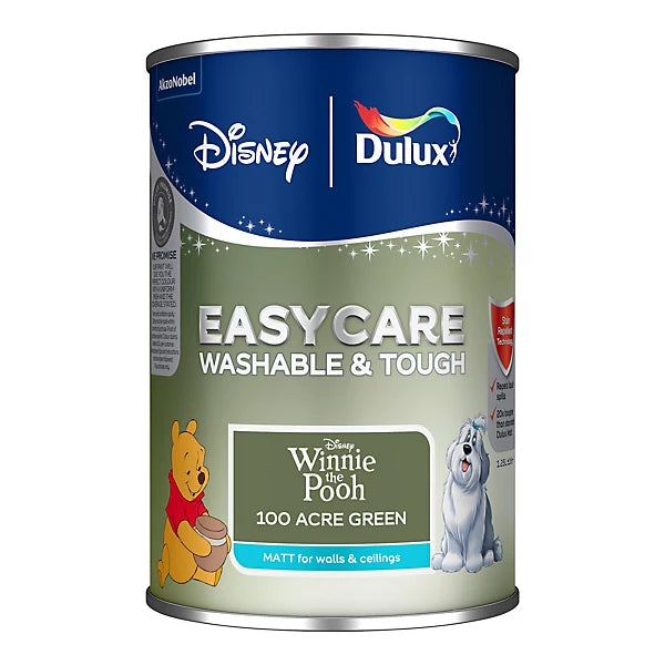 Dulux Easycare Disney Winnie The Pooh 100 Acre Green Matt Wall & Ceiling Paint | 1.25L