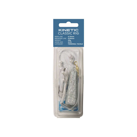 Kinetic Sabiki Classic No1/0 White Pearl