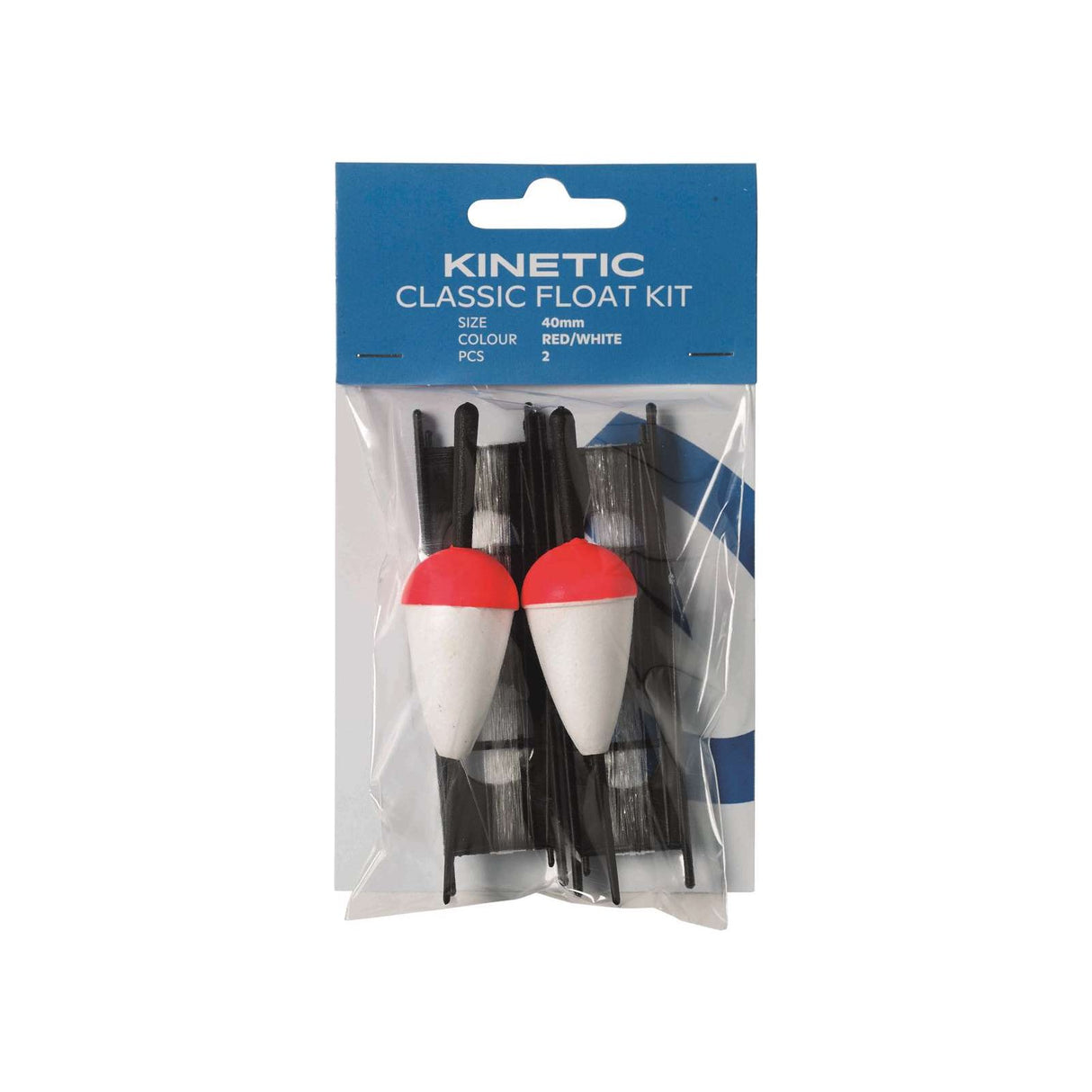 Kinetic Classic Float Kit 30mm Red/White 2Pcs