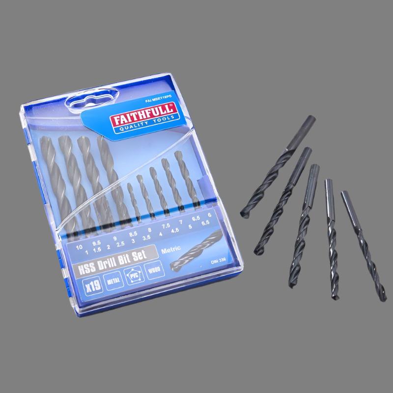 Faithfull 19 Piece HSS Jobber Drill Bit Set