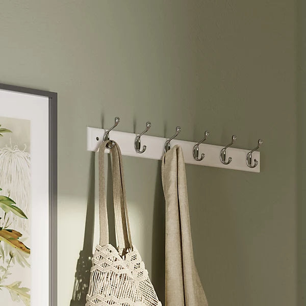 Headbourne Hat & Coat Hook Rail | White Board