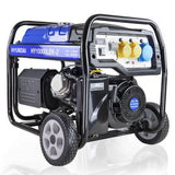 Hyundai 8kW / 10kVA Petrol Site Generator – Recoil & Electric Start (HY10000LEK-2)