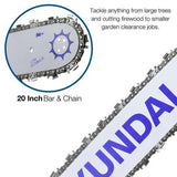 Hyundai 20in 62cc Petrol Chainsaw Easy Start